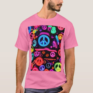 Neon Vredessymbool Patronen T-shirt