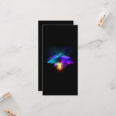 Neon vuurvlieg op zwart kaart (Voorkant / Achterkant in situ)