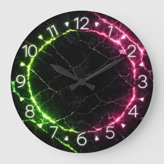 Neon Wall Clock Grote Klok (Voorkant)