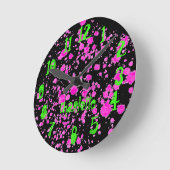 Neon Wall Zombie Spletters Kind Ronde Klok (Hoek)