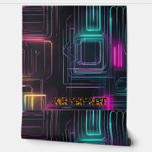 Neon wallpaper aangepaste tekst behang