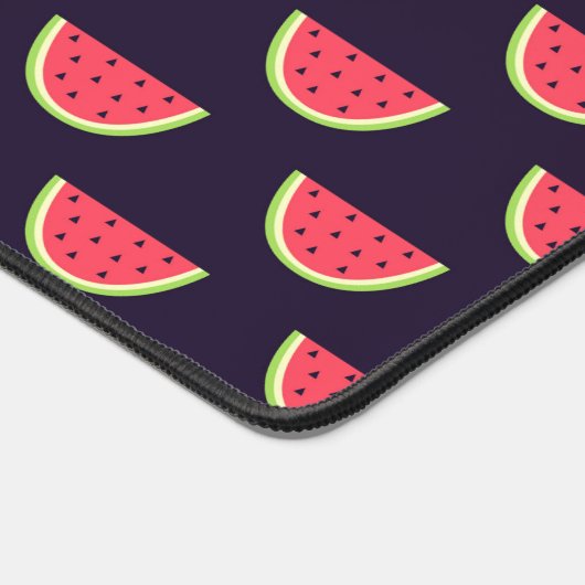 Neon Watermelon op het Paarse Patroon Bureaumat (Hoek)