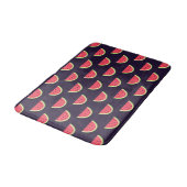 Neon Watermelon op Paars Patroon Badmat (Gekanteld)