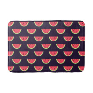 Neon Watermelon op Paars Patroon Badmat