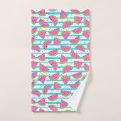 Neon Watermelon op Stripes Pattern Bad Handdoek (Handdoek)