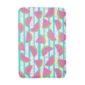 Neon Watermelon op Stripes Pattern Badmat (Voorkant Verticaal)