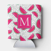 Neon Watermelon over het zaadpatroon Blikjeskoeler (Achterkant)