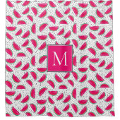 Neon Watermelon over het zaadpatroon Douchegordijn (Voorkant)