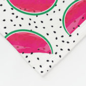 Neon Watermelon over het zaadpatroon Fleece Deken (Hoek)
