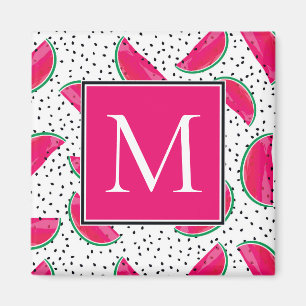 Neon Watermelon over het zaadpatroon Magneet