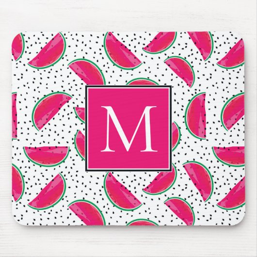Neon Watermelon over het zaadpatroon Muismat (Voorkant)