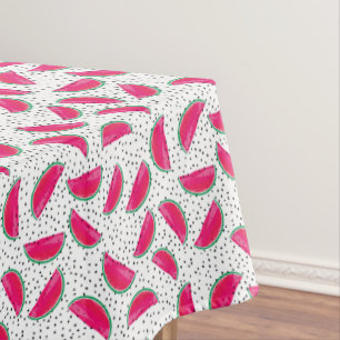 Neon Watermelon over het zaadpatroon Tafelkleed