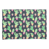 Neon Waterverf Cacti in Pots Pattern Kussensloop (Voorkant-Rechts)