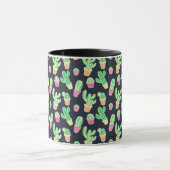 Neon Waterverf Cacti in Pots Pattern Mok (Midden)