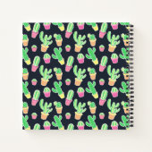 Neon Waterverf Cacti in Pots Pattern Notitieboek (Achterkant)