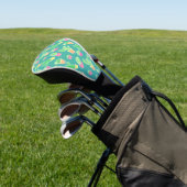 Neon Waterverf cactus in pottenpatroon Golfheadcover (Insitu)
