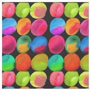 Neon Waterverf cirkel patroon abstracte kunstkleur Stof