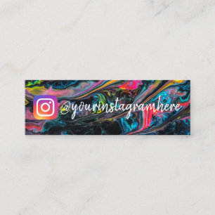Neon Waterverf Instagram Sociale media Mini Visitekaartje