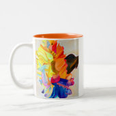 Neon waterverf tweekleurige koffiemok (Links)