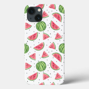 Neon Waterverf Watermeloenen Patroon iPhone 13 Hoesje