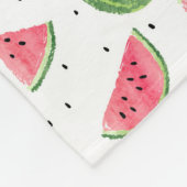 Neon Waterverf Watermeloenen Patroon Fleece Deken (Hoek)
