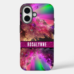 Neon Wave  Rave-geïnspireerde laserglitter iPhone 16 Hoesje