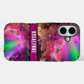 Neon Wave  Rave-geïnspireerde laserglitter Case-Mate iPhone Case (Achterkant (horizontaal))