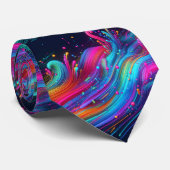 Neon Waves Stropdas (Opgerold)