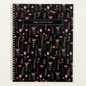 Neon Wildflower, aangepaste monogram Planner (Voorkant)