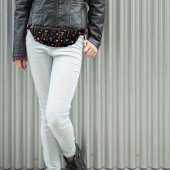 Neon Wildflower op zwart Heuptasje