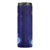 Neon Winter Galaxy Holiday Greeting Thermosbeker (Achterkant)