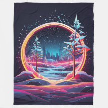 Neon winter wonderland