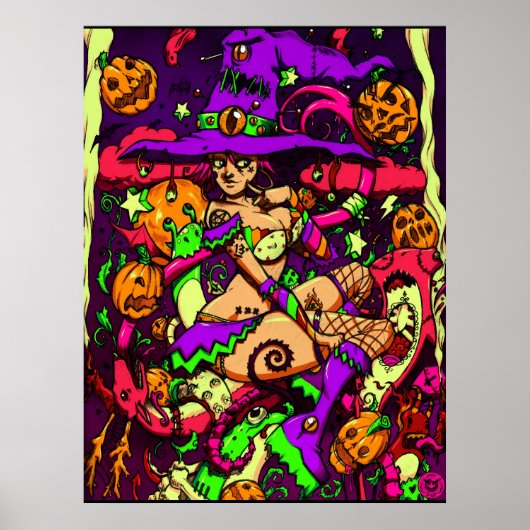 Neon Witch Poster (Voorkant)