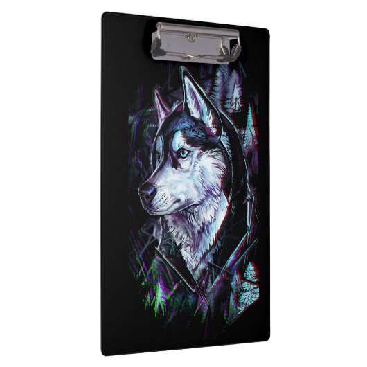 Neon Wolf Clipboard Klembord (Rechts)