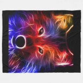 NEON WOLF FLEECE DEKEN (Voorkant (Horizontaal))