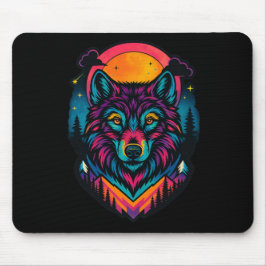 Neon Wolf Horizon Muismat