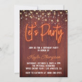 Neon Wooden Wall Faisons une invitation (Dos)
