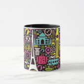 Neon World Icons Pattern Mok (Midden)