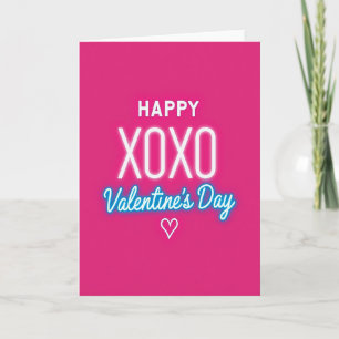 Neon Xoxo Valentijnskaart Kaart