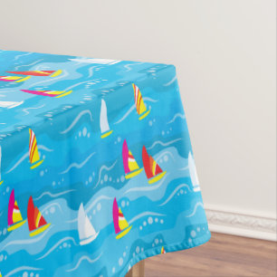 Neon Yacht Pattern Tafelkleed