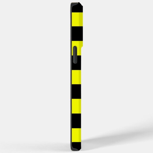  Neon Yellow Black Kleur Stripes Case-Mate iPhone Case (Achterkant / Rechts)