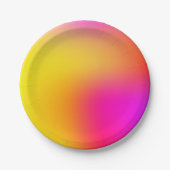 Neon Yellow en roze Papieren Bordje (Voorkant)