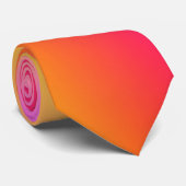 Neon Yellow en roze Stropdas (Opgerold)