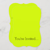 Neon Yellow, High Visibility Chartreuse Kaart (Voorkant / Achterkant)