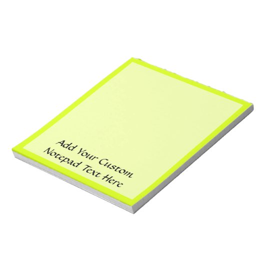 Neon Yellow, hoog zicht Notitieblok (Gedraaid)