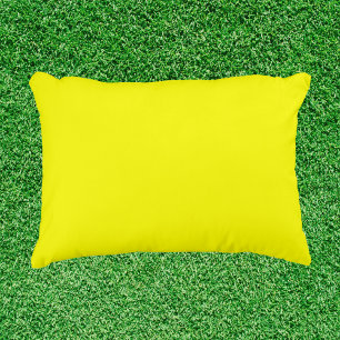 Neon Yellow Solid Color Accent Kussen