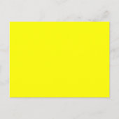 Neon Yellow Solid Color Briefkaart (Voorkant)