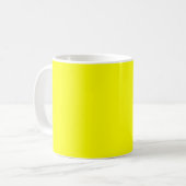 Neon Yellow Solid Color Koffiemok (Voorkant links)