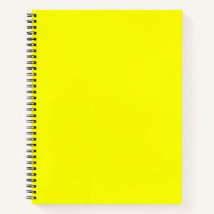 Neon Yellow Solid Color Notitieboek