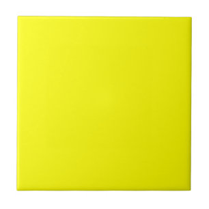 Neon Yellow Solid Color Tegeltje